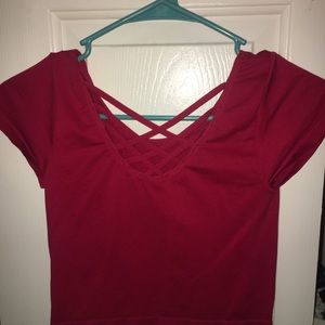 Cute Laced Red Crop Top